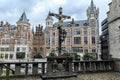 Crucifix located in the Het Steen Castle in Antwerp, Belgium