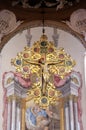 Crucifix, main altar in San Petronio Basilica in Bologna, Italy