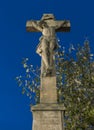 Crucifix near church in Krasna Lipa town