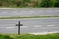 Crucifix near the road