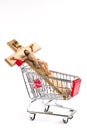 Crucifix in shopping cart