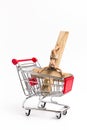 Crucifix in shopping cart