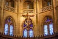 Crucifix Stained Glass Basilica Saint Nizier Church Lyon France