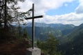 Crucifix on summit of SpielmÃÂ¤uer Royalty Free Stock Photo