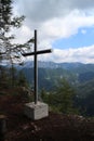 Crucifix on summit of SpielmÃÂ¤uer Royalty Free Stock Photo