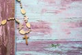 Crucifix wooden background