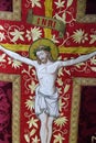 Crucifixion, detail of church vestment made by Sisters of Charity of Saint Vincent de Paul in Zagreb