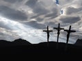 Crucifixion and drame sky Royalty Free Stock Photo