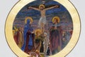 Crucifixion, fresco in the Church of All Saints in Sesvete, Croatia
