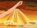 Crucifixion - hand of Jesus nailed to the Cross Royalty Free Stock Photo