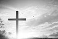 Crucifixion Of Jesus Christ - Cross At Sunset Royalty Free Stock Photo