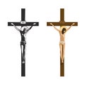 Crucifixion of Jesus Christ. Religion, christianity symbol. Vector illustration Royalty Free Stock Photo