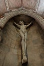 Crucifixion Of Jesus Christ Statue Inside The Church.