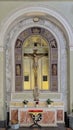 Crucifixion of Jesus in the Church of Santa Maria Maddalena in the historic center of Castiglione del Lago, Italy.