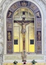 Crucifixion of Jesus in the Church of Santa Maria Maddalena in the historic center of Castiglione del Lago, Italy.