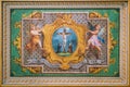 Crucifixion of Jesus with cupids fresco in the Church of the Suore Missionarie di GesÃÂ¹ Eterno Sacerdote, in Rome, Italy.