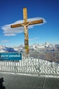 Crucifixion on Matterhorn Glacier Paradise near Matterhorn Peak, Alps Royalty Free Stock Photo