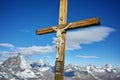 Crucifixion on Matterhorn Glacier Paradise near Matterhorn Peak, Alps Royalty Free Stock Photo