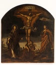 Crucifixion with the Mother of God, Mary Magdalene and Saint John Royalty Free Stock Photo