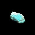 Crude chrysocolla on black background Royalty Free Stock Photo