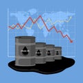 Crude oil down Royalty Free Stock Photo