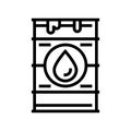 crude oil industry line icon vector illustration