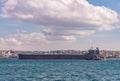 Crude Oil Tanker at the Bosphorous Strait Royalty Free Stock Photo