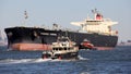 Crude Oil Tanker PHOENIX ADMIRAL, moving westward, and USACE Survey Vessel MORITZ, eastward, at the entrance to Kill Van Kull