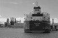 Crude oil tanker in the port Antwerp, Flanders, Belgium