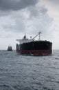 Crude oil tanker at sea Royalty Free Stock Photo