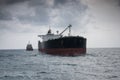 Crude oil tanker at sea