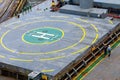 Crude tanker emergency helicopter pad.