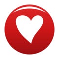 Cruel heart icon vector red