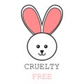 Cruelty free concept logo