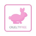 Cruelty free flat icon,