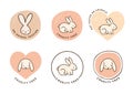 Cruelty Free, Note tested on animals hand drawn icons, logos, stamps, Organic, vegan and natural