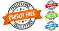 cruelty free stamp. round band sign set. label Royalty Free Stock Photo