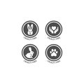 Cruelty free vector circle label stamp set. Royalty Free Stock Photo