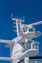 Cruis ship close up of ship deck elements Royalty Free Stock Photo