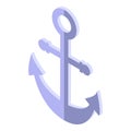 Cruise anchor icon, isometric style