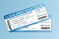 Cruise boarding pass design template. Ferry boat ticket mockup. Vector illustration of control coupon for access to ship Royalty Free Stock Photo