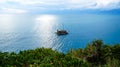 Cruise boat along the Antalya coast