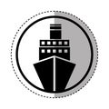 Cruise boat isolated icon