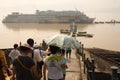 Cruise Boat with passengers on Yangtze river