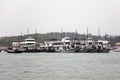 Cruise boats on Halong port, Vietnam Royalty Free Stock Photo