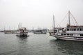 Cruise boats on Halong port, Vietnam Royalty Free Stock Photo