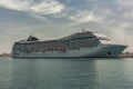 passenger ship in the greek port on corfu