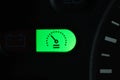 Cruise control indicator on the car panel, close-up. Royalty Free Stock Photo