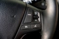Cruise control unit in the new car close Royalty Free Stock Photo