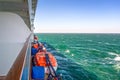 Cruise line ship side with lifeboats Royalty Free Stock Photo